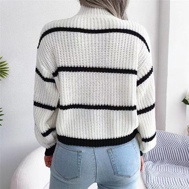 WW | Gestreifte Strickpullover Für Frauen
