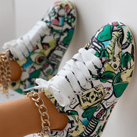 WW | Lässige Sneakers im Graffiti-Stil für Frauen