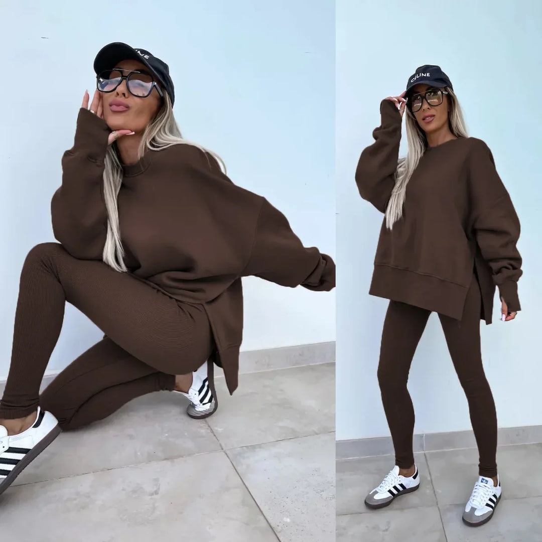 W&W Mode | Gemütliches Oversized-Sweatshirt und Leggings-Set