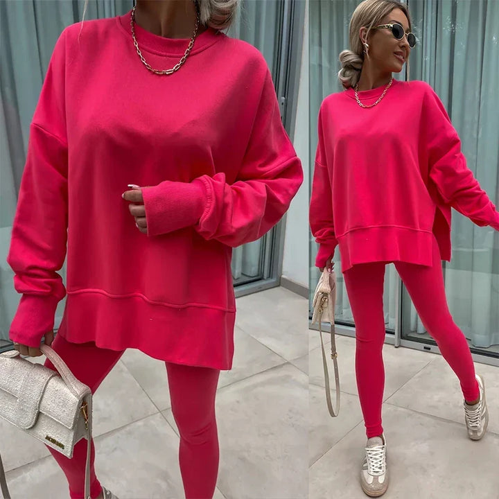 W&W Mode | Gemütliches Oversized-Sweatshirt und Leggings-Set