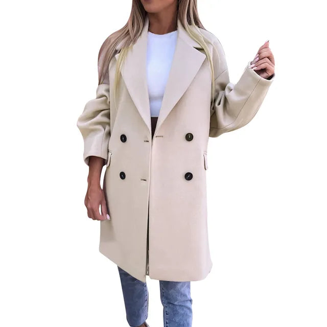 WW - Stilvoller Mid-Length Trenchcoat