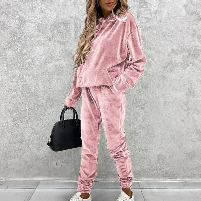 W&W Mode | Luxus Samt Jumper Und Jogginghose Set