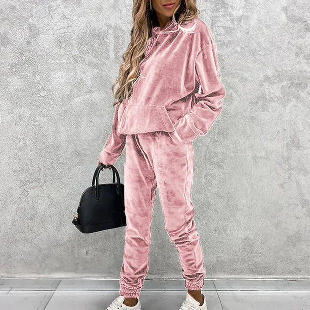 WW | Luxus Samt Jumper Und Jogginghose Set