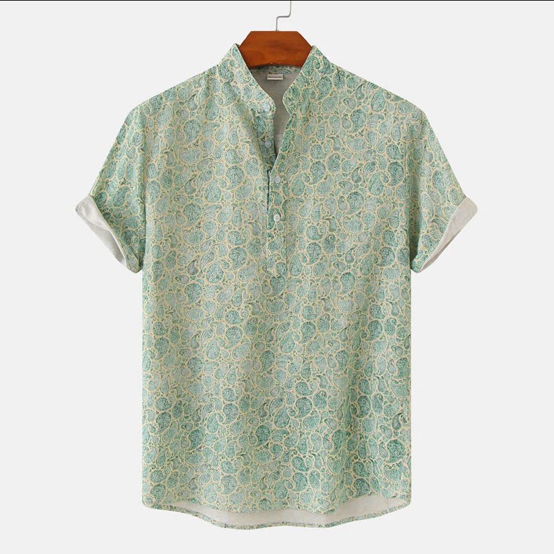 WW | Lässiges Loose Fit Floral Half Button T Shirt