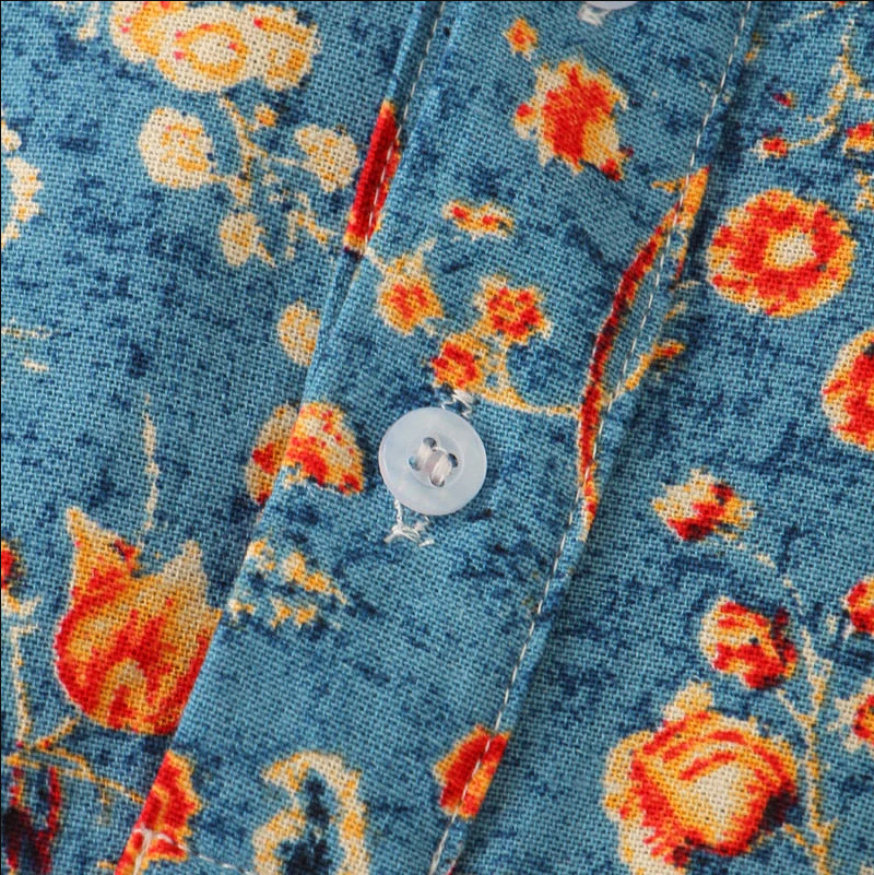 WW | Lässiges Loose Fit Floral Half Button T Shirt