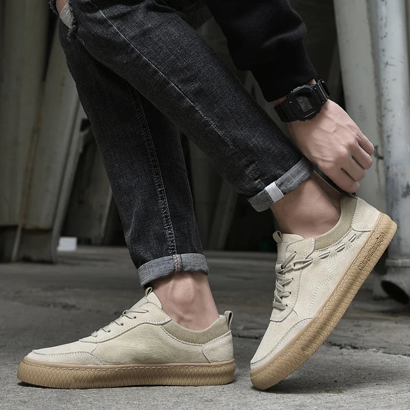 WW | Wildleder Sneakers Mit Textur Sohle