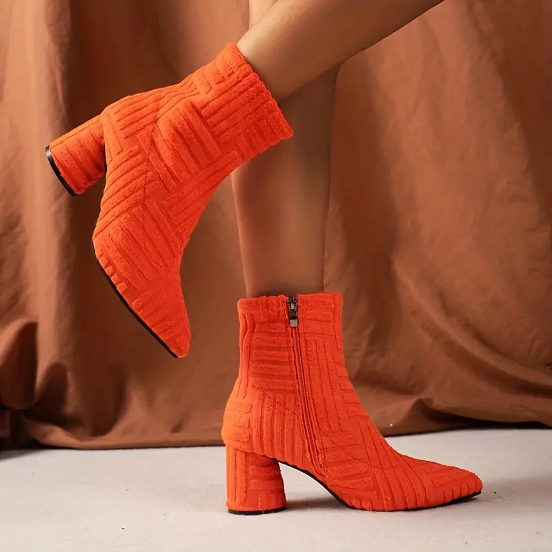 WW | Moderne Damenschuhe Helena mit Einem Bequemen, Soliden Absatz Elegante, Einfarbige Farben