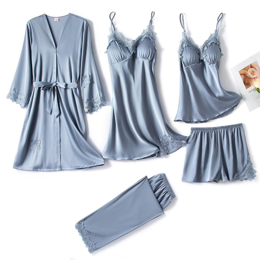 WW | Set aus Weichem Seidenpyjama