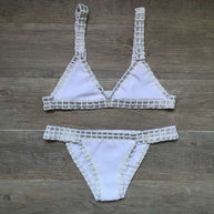 WW | Sexy Bikinis Sommer Frauen Badeanzug Handgehäkeltes Bikini-Set Badebekleidung Strand Badeanzug Biquini Frau Monokini