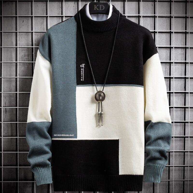 WW | Patchwork Pullover Warm und Modisch