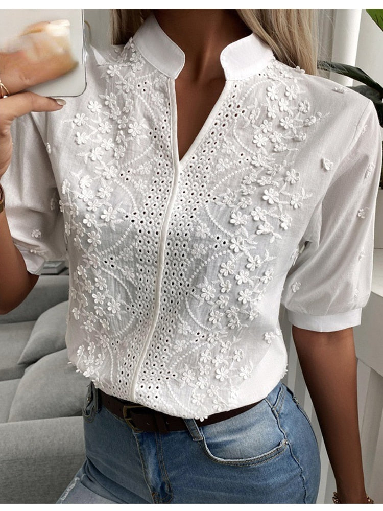 WW | Elegante Baumwollbluse Für Damen