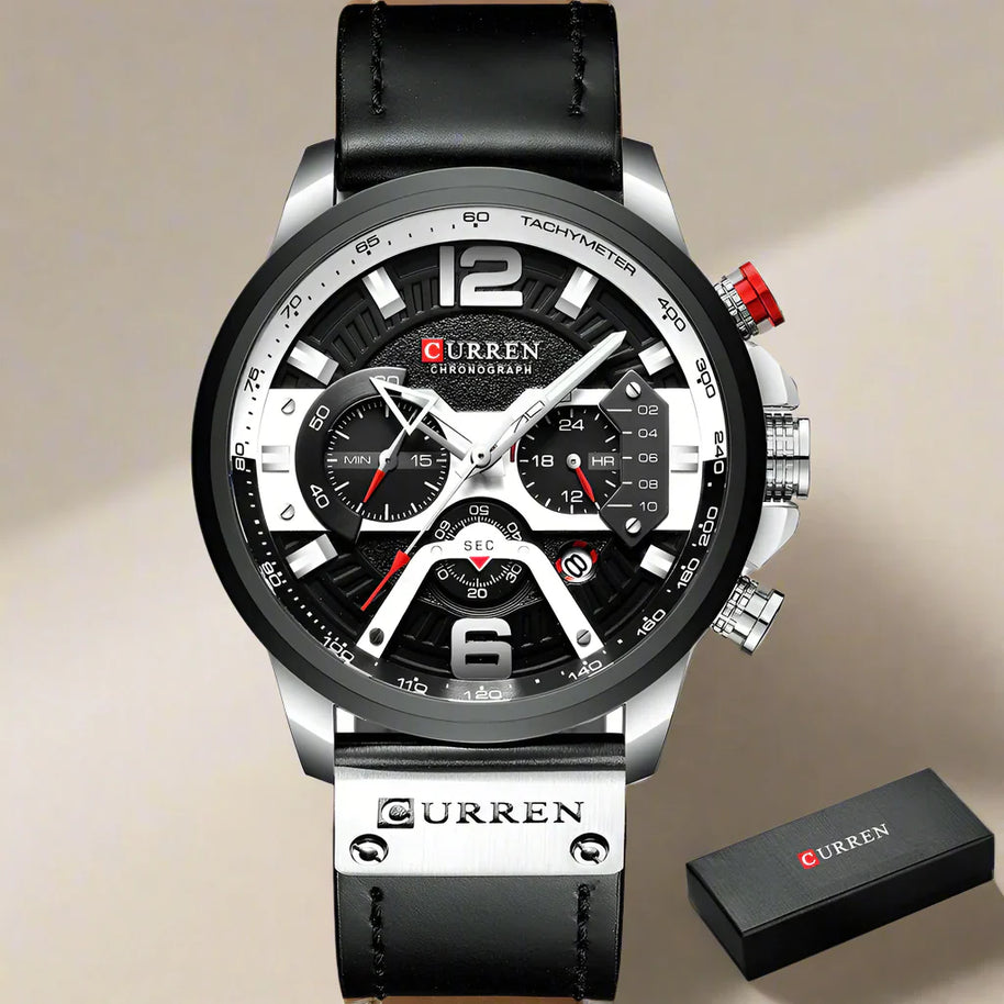 WW | Luxus Militär Leder Uhr Für Herren