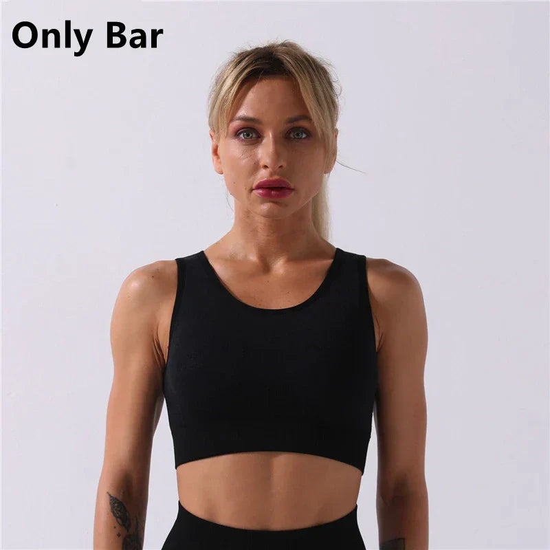 WW | Rid Seamless Yoga Set Frauen 2Pcs To Delet Langarm Crop Top T-Shirt Leggings Outfit Kleidung Fitness Kleidung Fitness Anzug Sport Set