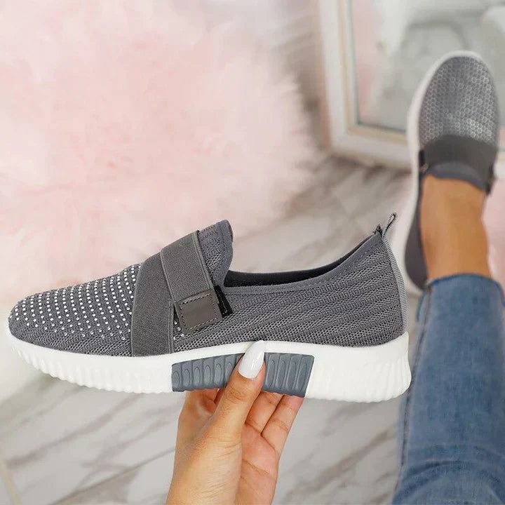 W&W Mode | Slip on Damen Sneaker Mit Klettverschluss