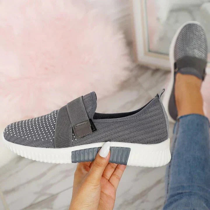 W&W Mode | Slip-On-Sneaker Für Damen Mit Klettverschluss Verbessern Sie Ihre Laufhaltung!