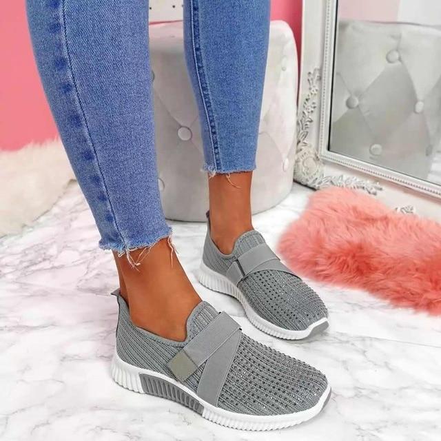WW | Orthopädische Slip on Damenschuhe Mit Klettverschluss