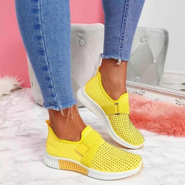 WW | Orthopädische Slip on Damenschuhe Mit Klettverschluss