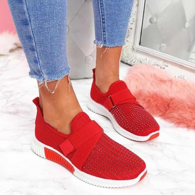 WW | Orthopädische Slip on Damenschuhe Mit Klettverschluss