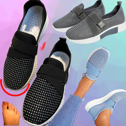 WW | Slip-On-Sneaker Für Damen Mit Klettverschluss Verbessern Sie Ihre Laufhaltung!