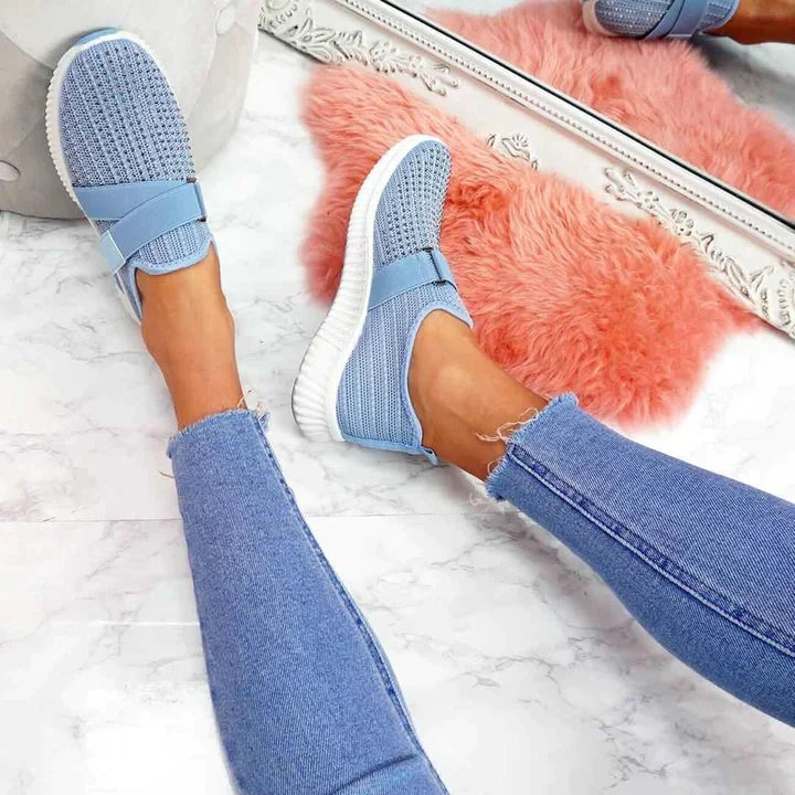 W&W Mode | Slip on Damen Sneaker Mit Klettverschluss