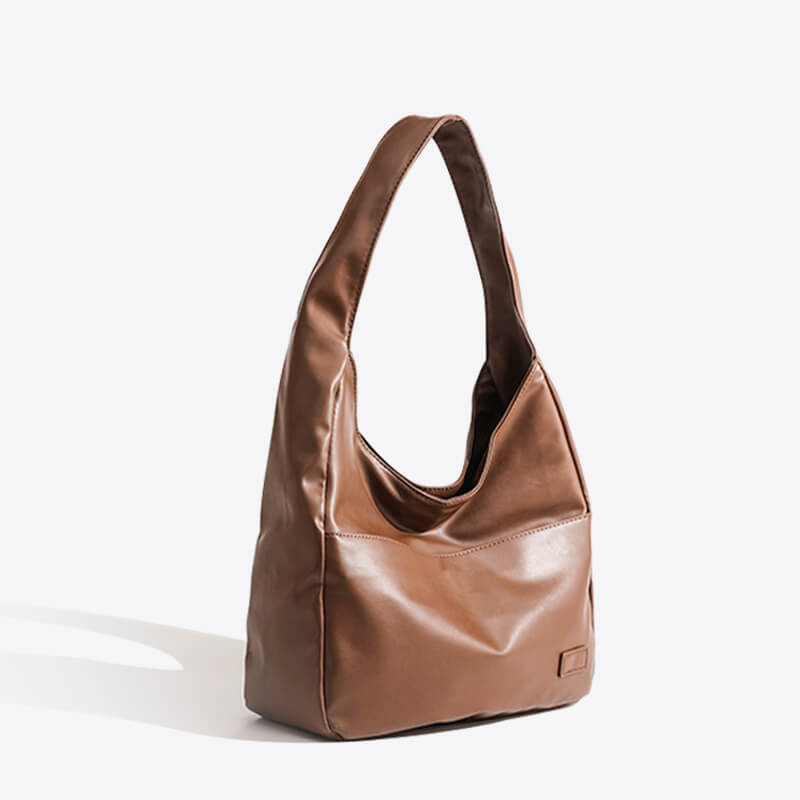 Hobo-Umhängetasche aus Kunstleder Kuriertasche