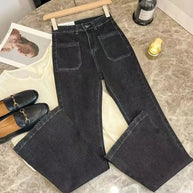 WW | Hochtaillierte Damen Jeans mit Weitem Bein