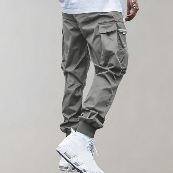 WW | Lose Sitzende Cargohose mit Verstellbarem Kordelzug und Mehreren Taschen
