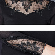 W&W - Spitzenbluse mit Turtleneck