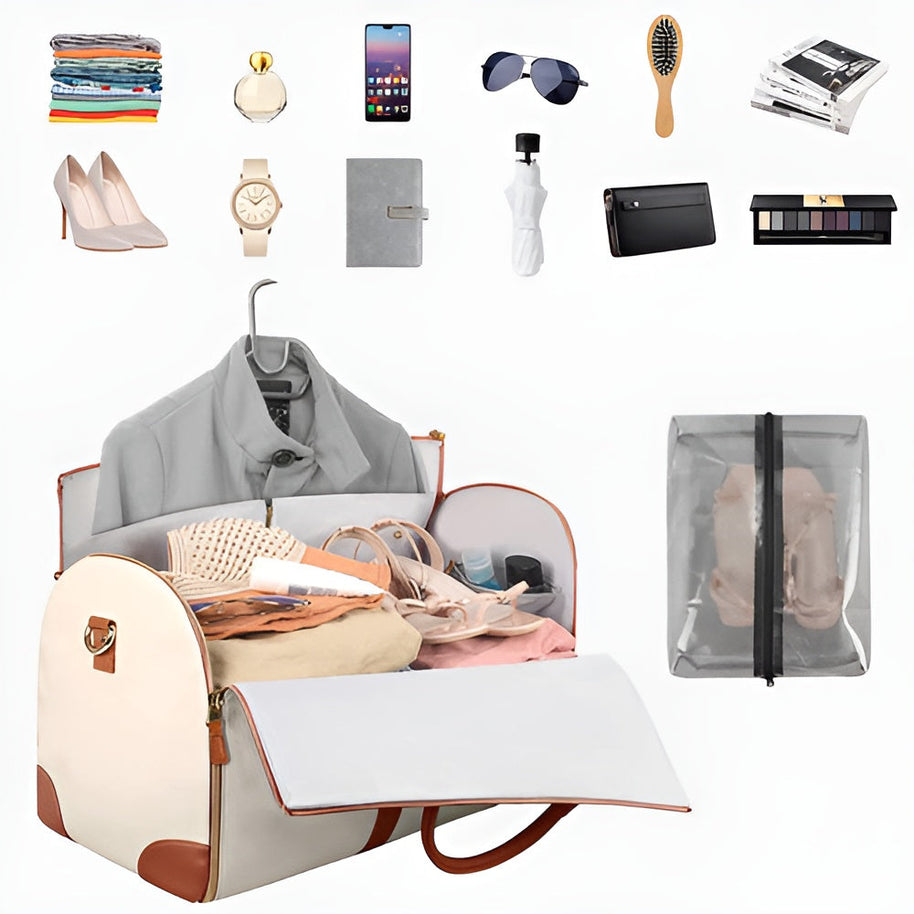 WW - Eleganter Kleiderorganizer Umhängetasche aus Vegan Leder