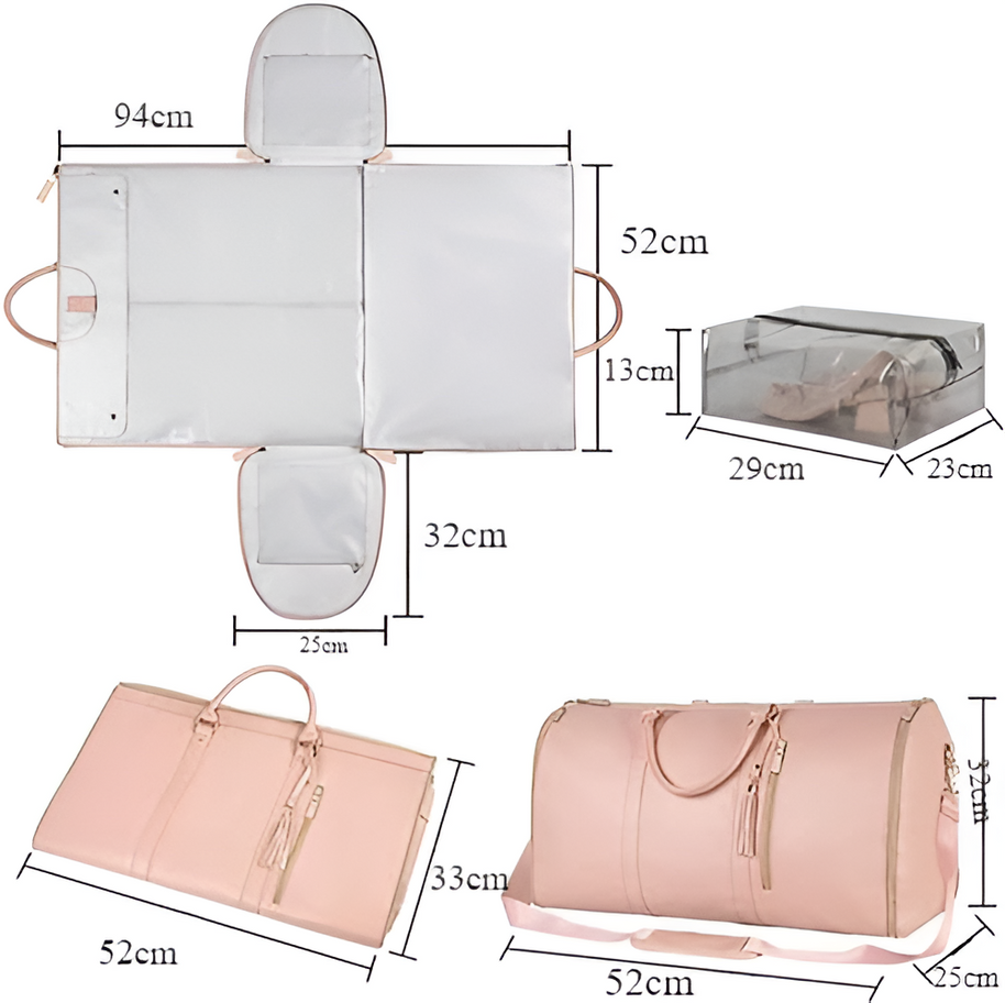 WW - Eleganter Kleiderorganizer Umhängetasche aus Vegan Leder