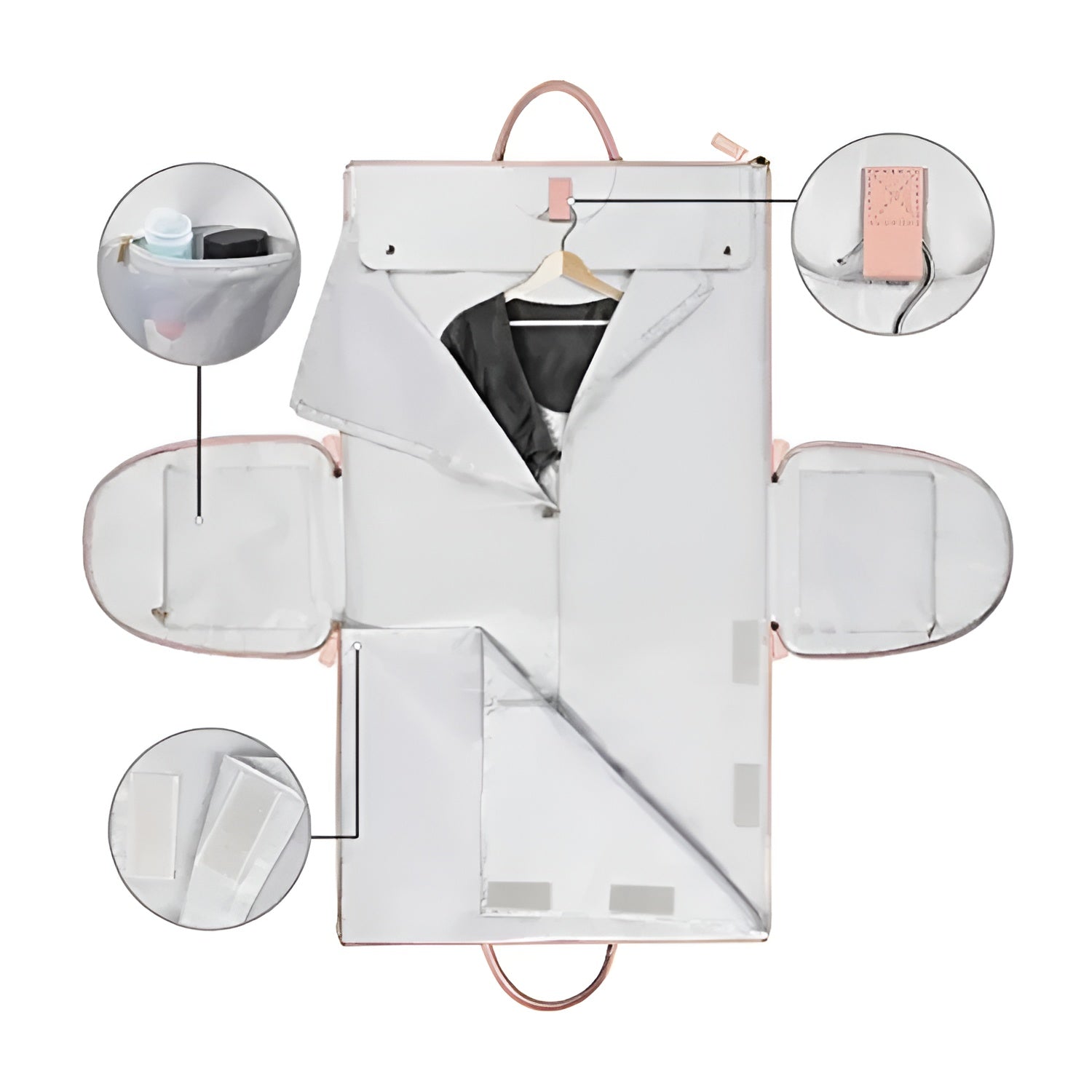 WW - Eleganter Kleiderorganizer Umhängetasche aus Vegan Leder