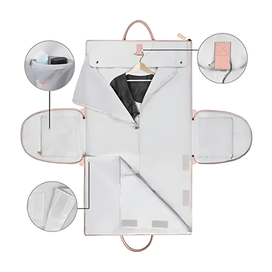 WW - Eleganter Kleiderorganizer Umhängetasche aus Vegan Leder