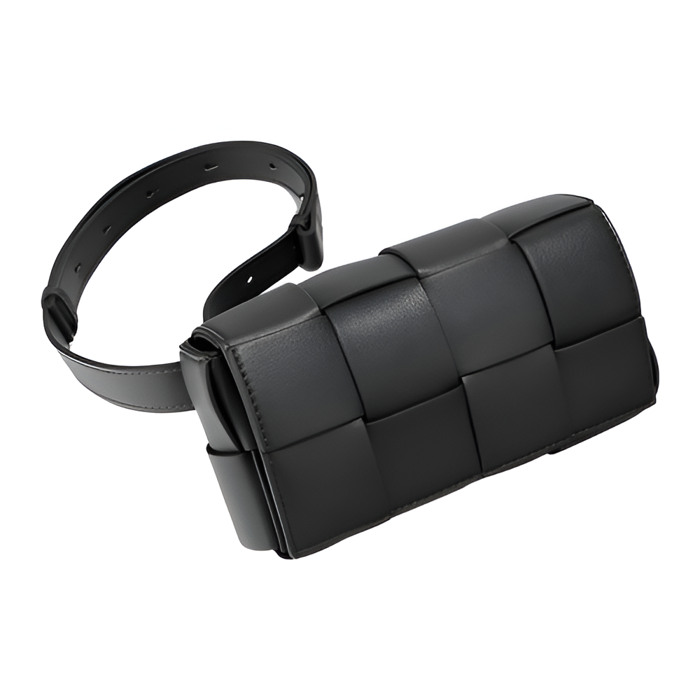 W&W Mode - Geblockte Umhängetasche Vegan Leder Damen | Geflochtene Tasche Frauen