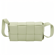 WW - Geblockte Umhängetasche Vegan Leder Damen | Geflochtene Tasche Frauen