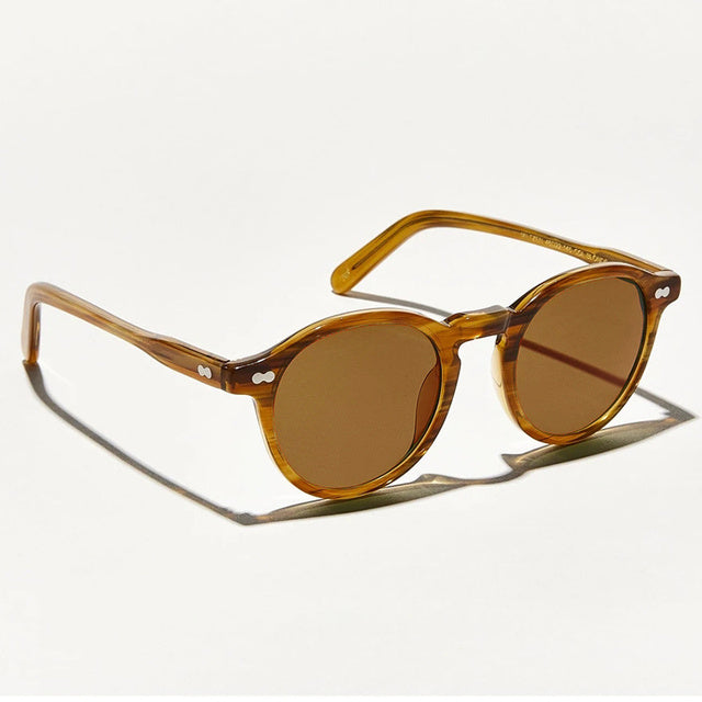 WW | Runde Sonnenbrille Für Herren Weinlese & Stylisch