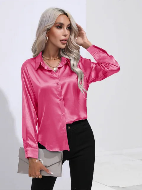 W&W - Elegante Satinbluse