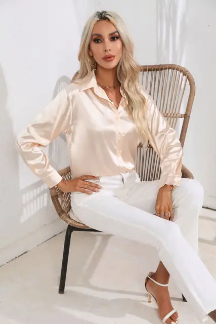 W&W - Elegante Satinbluse
