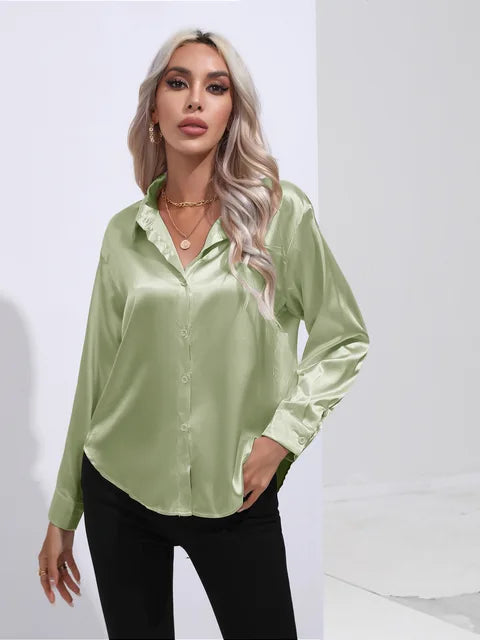 W&W - Elegante Satinbluse