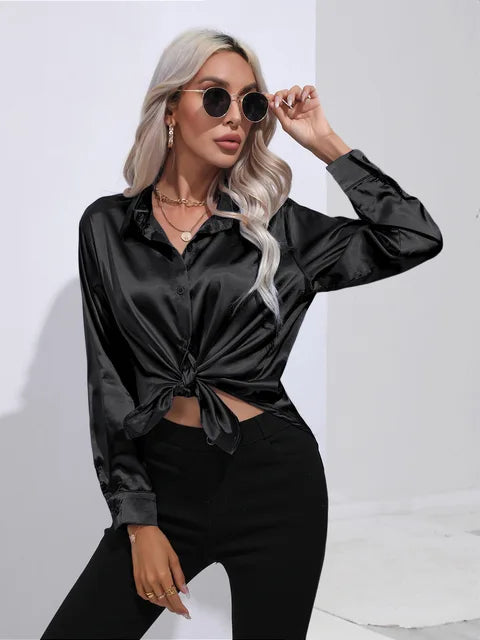 W&W - Elegante Satinbluse