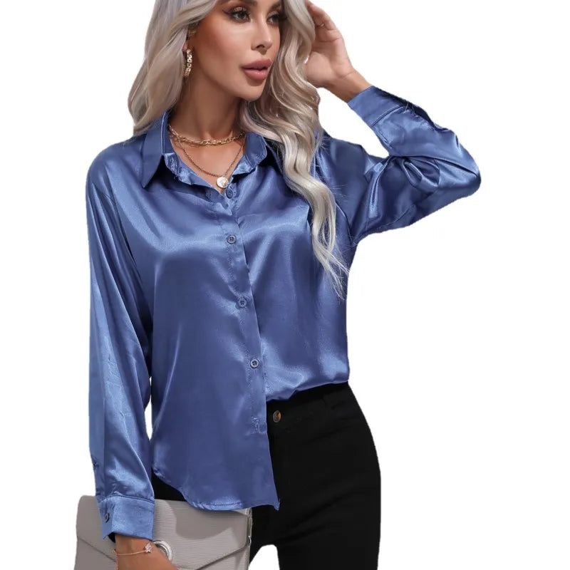 W&W Mode - Elegante Satinbluse