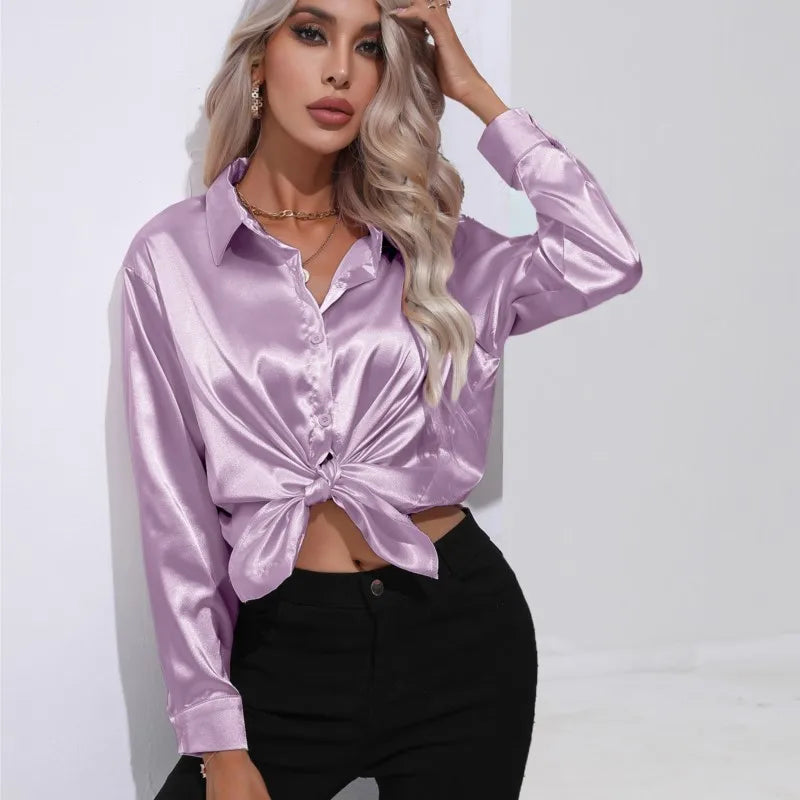 W&W - Elegante Satinbluse