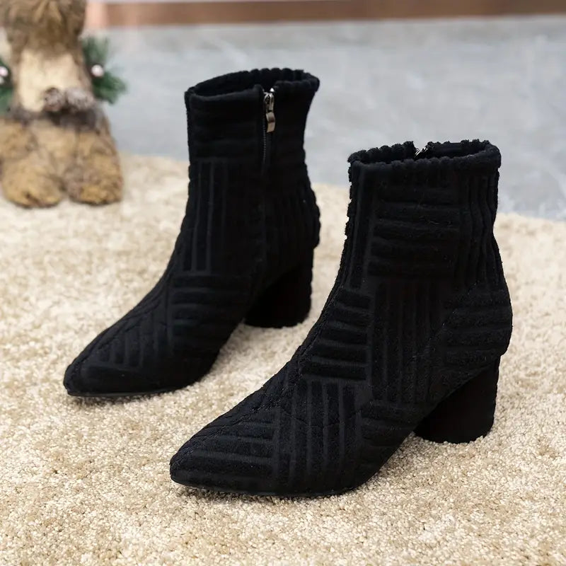 WW | Moderne Damenschuhe Helena mit Einem Bequemen, Soliden Absatz Elegante, Einfarbige Farben
