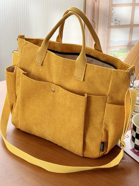 WW | Corduroy Schultertasche Mit Bequemem Band