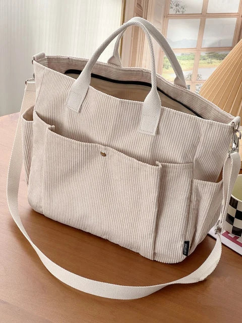 WW | Corduroy Schultertasche Mit Bequemem Band