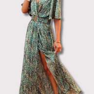 Maxikleid mit hohem Schlitz