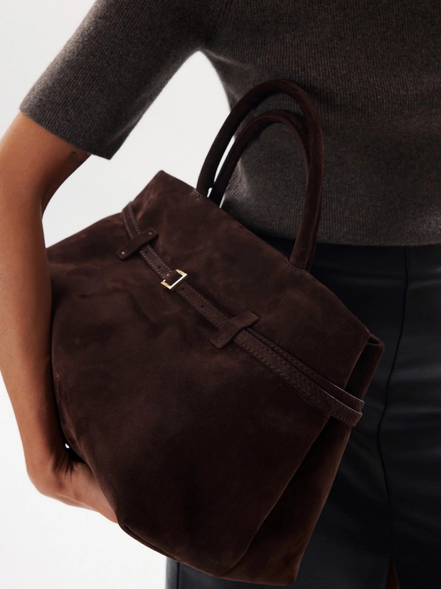 WW | Schnallen-Design Top-Handle Tasche