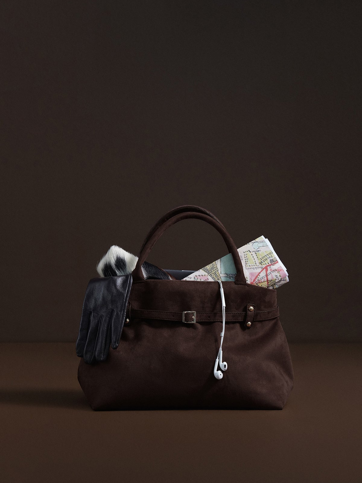 WW | Schnallen-Design Top-Handle Tasche