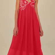 WW | Fisch Spaghetti-Träger Midi-Kleid