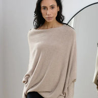 WW | Asymmetrischer Damenpullover mit eleganter Drapierung