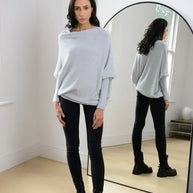 WW | Asymmetrischer Damenpullover mit eleganter Drapierung